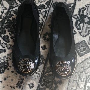 Black & Gold Tory Burch flats